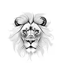 A powerful lion roaring with strength tattoo design idea
