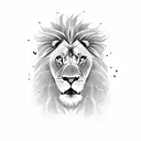 A powerful lion roaring with strength tattoo design idea