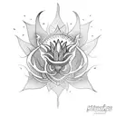 king cobra lotus flower tattoo design idea