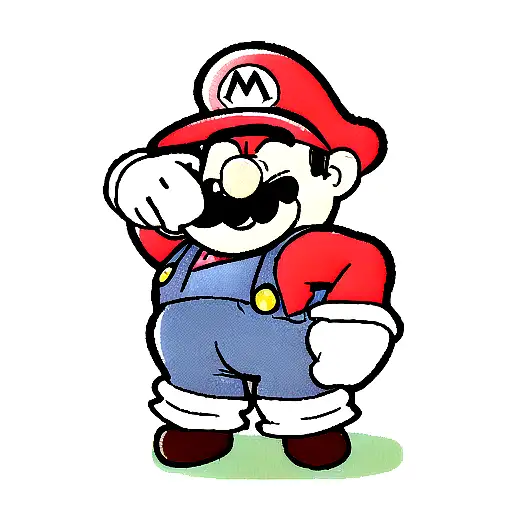 Mario scene  tattoo design idea