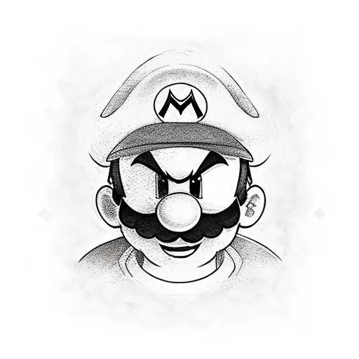 mario level up tattoo design idea