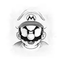 mario level up tattoo design idea