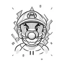 mario level up tattoo design idea