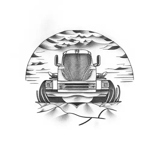 family,traveling,truck driver,love tattoo design idea