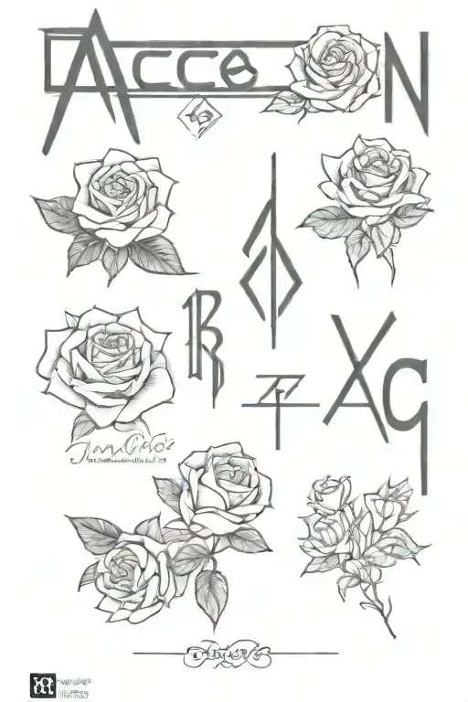 gunsn Roses, Rammstein, ACDC, linkin park, böhse onkelz lettering tattoo design idea