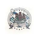 engineer castle tattoo design idea