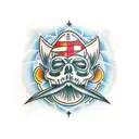 engineer castle tattoo design idea