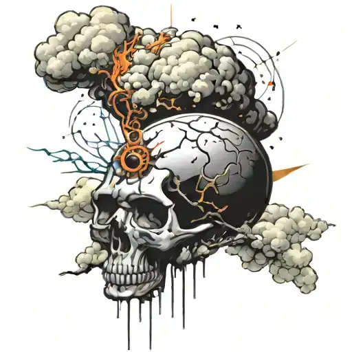 atomic bomb tattoo design idea
