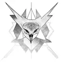  hawk logo tattoo design idea