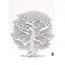 bonzai tree tattoo design idea