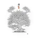 bonzai tree tattoo design idea