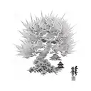 bonzai tree tattoo design idea