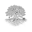 bonzai tree tattoo design idea