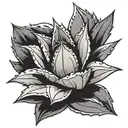 agave plant with tequila shot with lime slice cut tattoo design idea