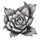 agave plant with tequila shot with lime slice cut tattoo design idea