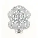 Tree of Life with viking runes around it tattoo design idea