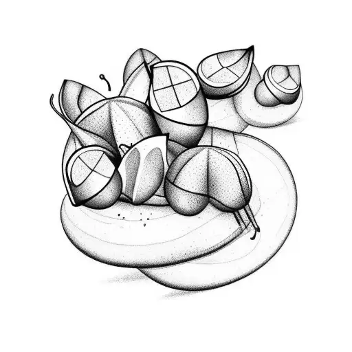 cocoa pods tattoo design idea