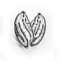 cocoa pods tattoo design idea