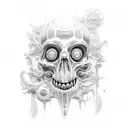 davey jones face tattoo design idea