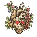 heart with 999 juice wrld tattoo design idea