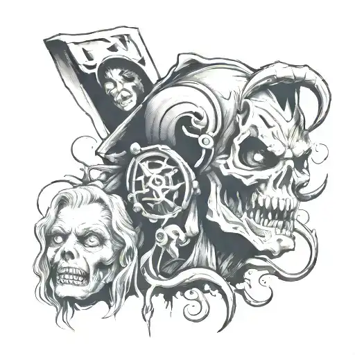 scary movie  tattoo design idea