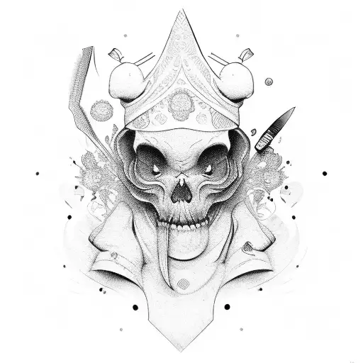 chef knife tattoo design idea