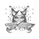 chef knife tattoo design idea