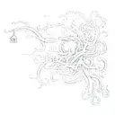 moscow underground map octopus tentacles goes from rhe end of the branches  tattoo design idea