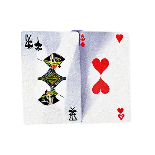 Matching husband and wife playing cards tattoo design idea