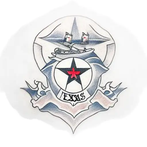 Texas theme with scottish clan crawford family crest include latin "tutum te roborre redam" tattoo design idea