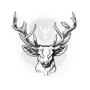 Texas ambiance with the scottish clan crawford family crest as the theme. Include a mean stag head and the latin "tutum  tattoo design idea