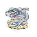 Three headed snake. tattoo design idea