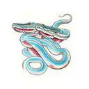 Three headed snake. tattoo design idea