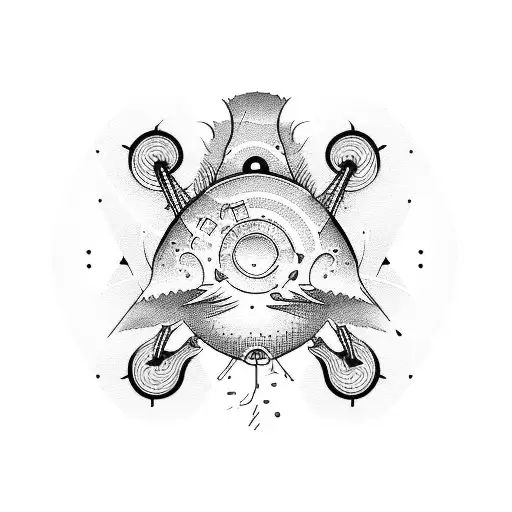 bass guitar cycling tattoo design idea