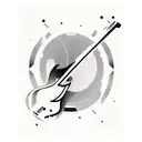 bass guitar cycling tattoo design idea