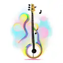 bass guitar cycling tattoo design idea