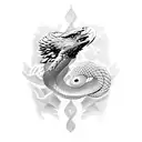 Snake and Eagle tattoo design idea