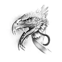 Snake and Eagle tattoo design idea