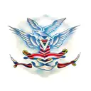 Snake and Eagle tattoo design idea