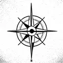 simple compass tattoo design idea