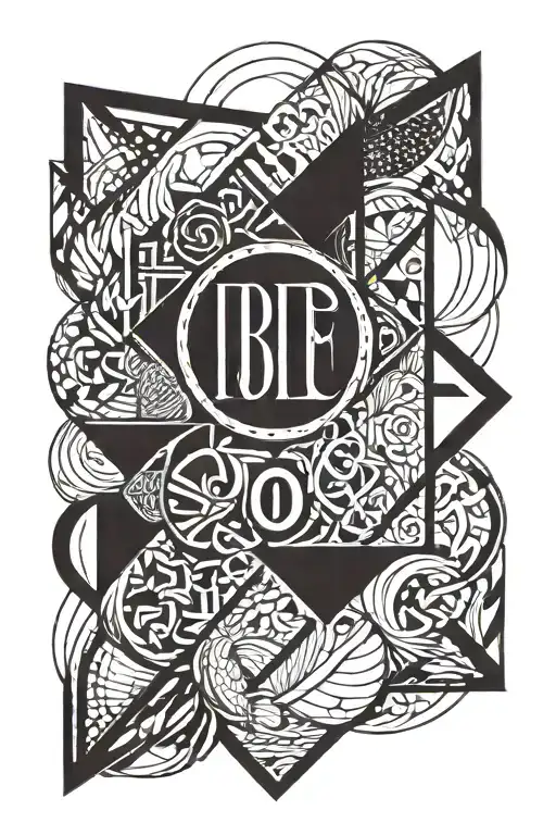 wedding date symbol intertwined tattoo design idea