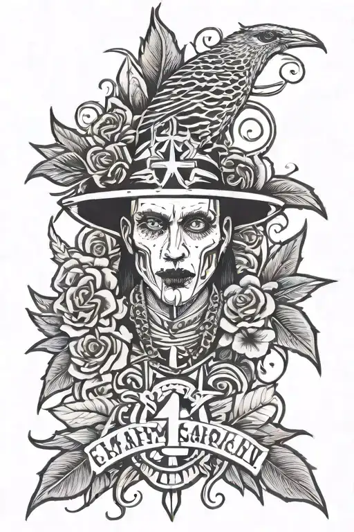 Cyaegha of marilyn manson tattoo design idea