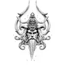 god Poseidon tattoo design idea