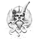 god Poseidon tattoo design idea