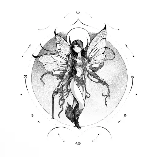 fairy tattoo design idea