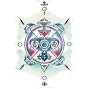 Zodiac symbol gemini tattoo design idea
