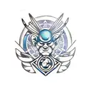 Zodiac symbol gemini tattoo design idea