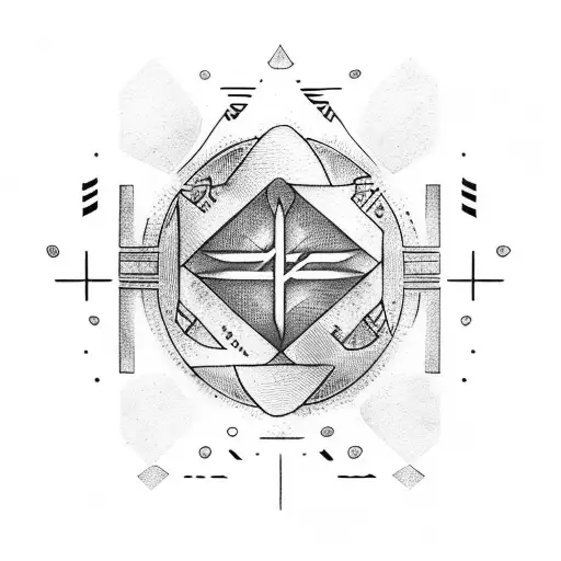 nordic style runes on traps tattoo design idea