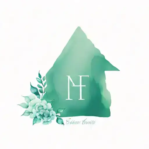 Home family initial tattoo design idea