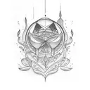 candle tattoo design idea